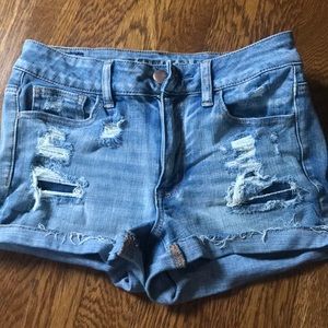 Hi-rise shortie American eagle jean shorts